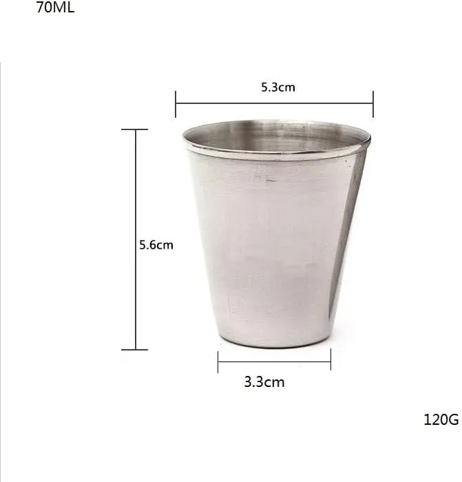 1SET Outdoor Hiking Travel Portable Stainless Steel Water Cup Four-Piece Set Including Storage Case(Medium)