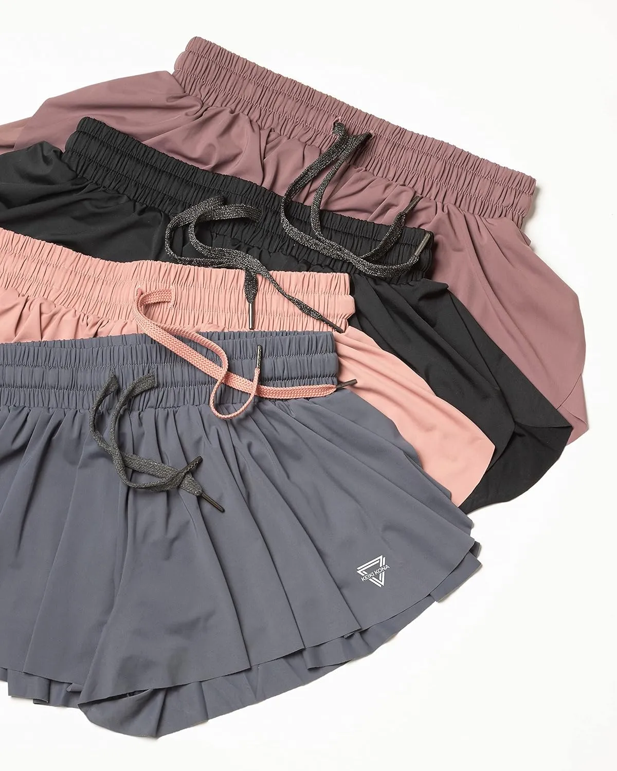 2-in-1 Flowy Fitness Shorts - Quick Dry Comfortable Workout Shorts with Drawstring