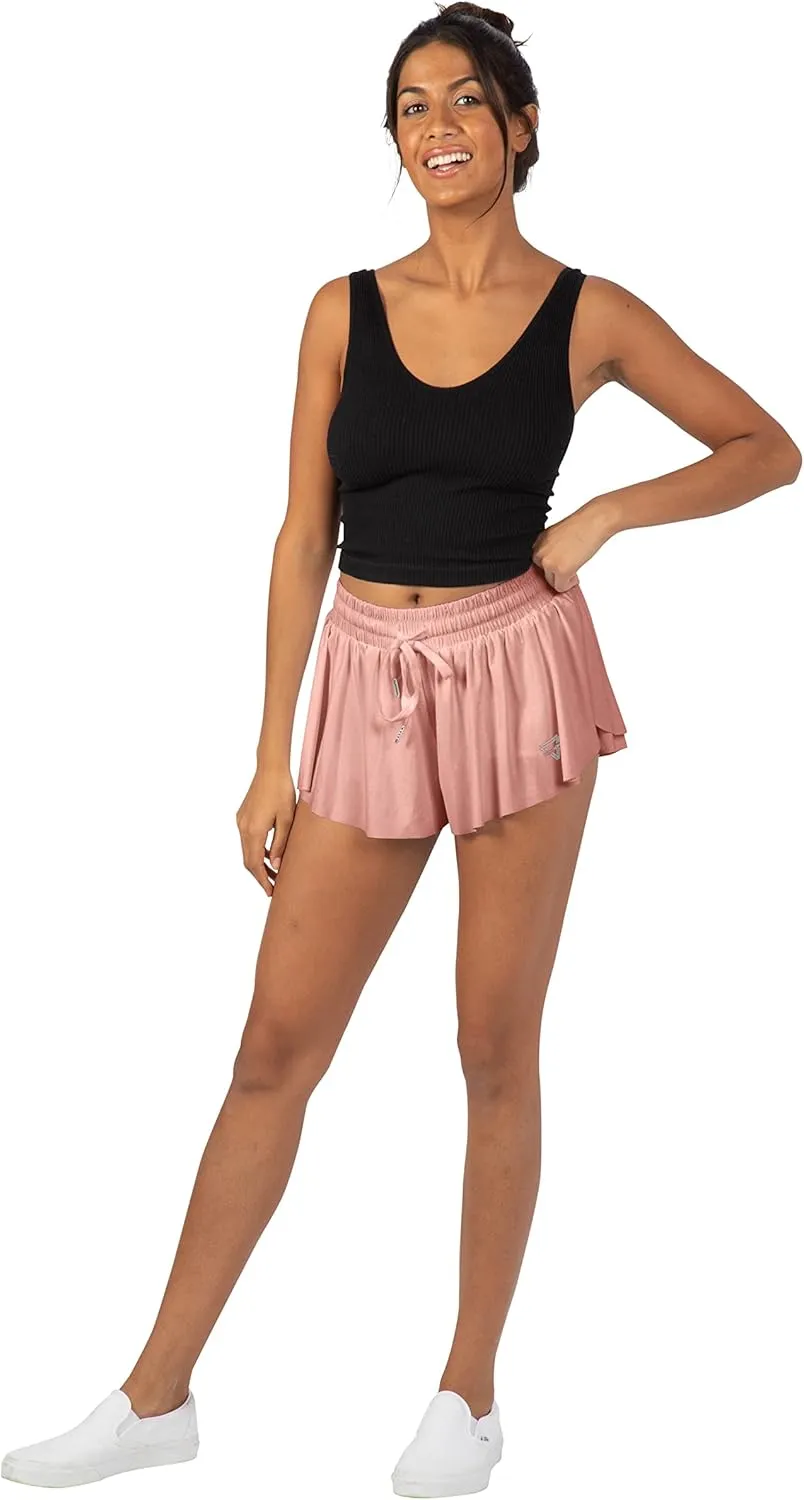 2-in-1 Flowy Fitness Shorts - Quick Dry Comfortable Workout Shorts with Drawstring