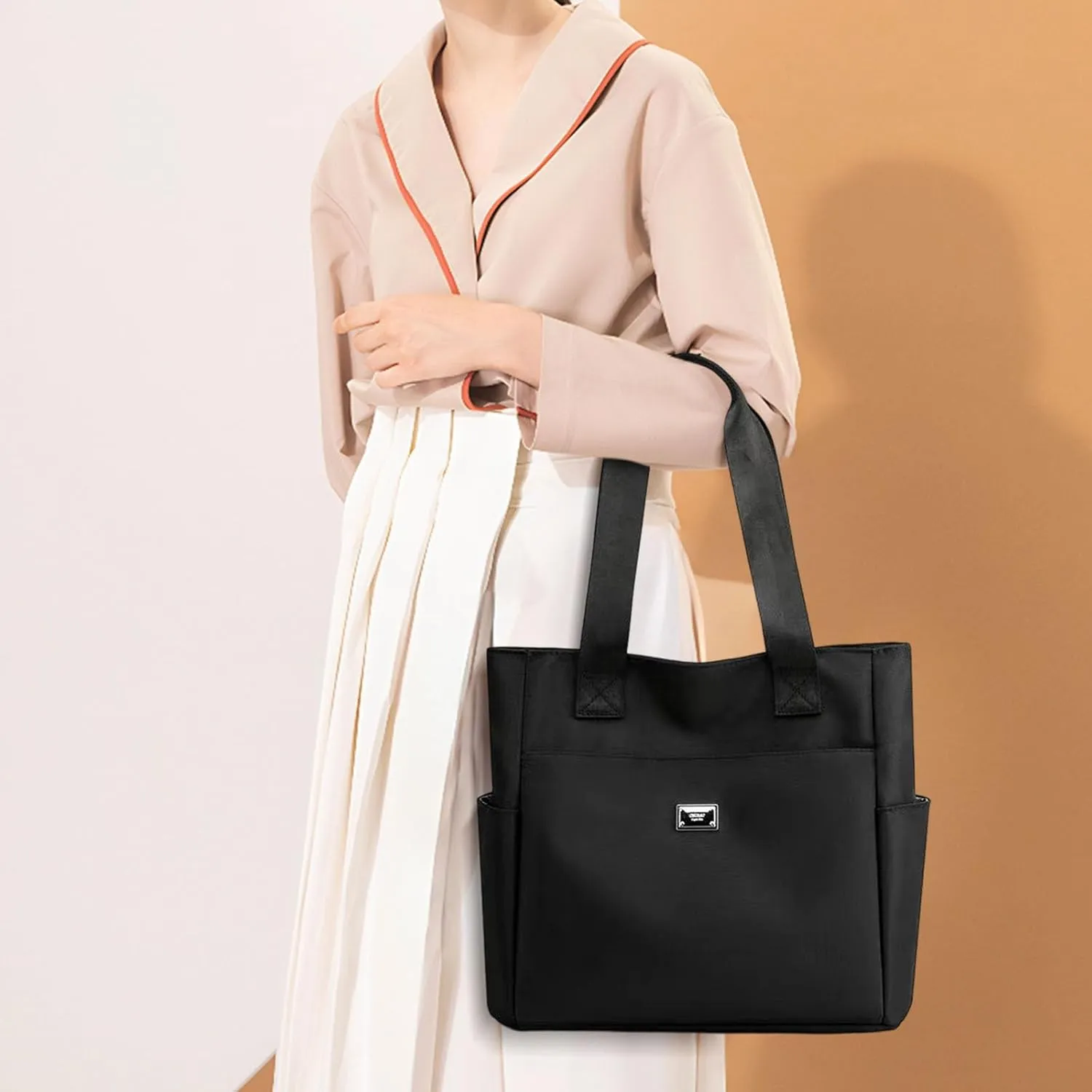 2025 Fashion Women Tote Shoulder Bag, Multi Pockets, Large Capacity, Nylon Shoulder Bag, Beach Bags Crossbody Bags