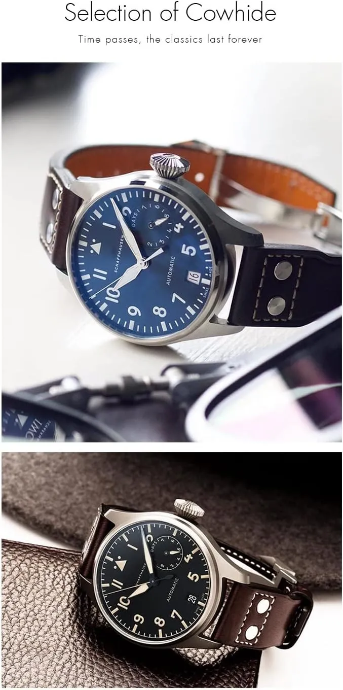 20mm 21mm 22mm Leather Watch Strap Black Blue Brown Watch Band for IWC PILOT Mark PORTUGIESER PORTOFINO for Men Bracelet