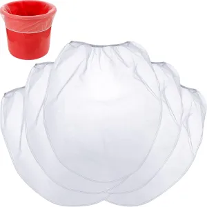 25 Pieces 5 Gallon Elastic Top Paint Strainer Bags White Fine Mesh Bag Paint Filter Bag Flow Nylon Mesh for Hydroponics Painting Gardening