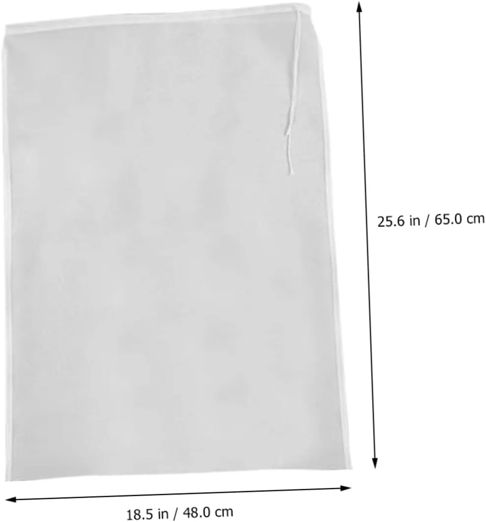 2pcs Mesh Filter Bags Strainer Bag for Fruit Vegetable Wine Easy to Use Food Grade Fine Mesh Nylon