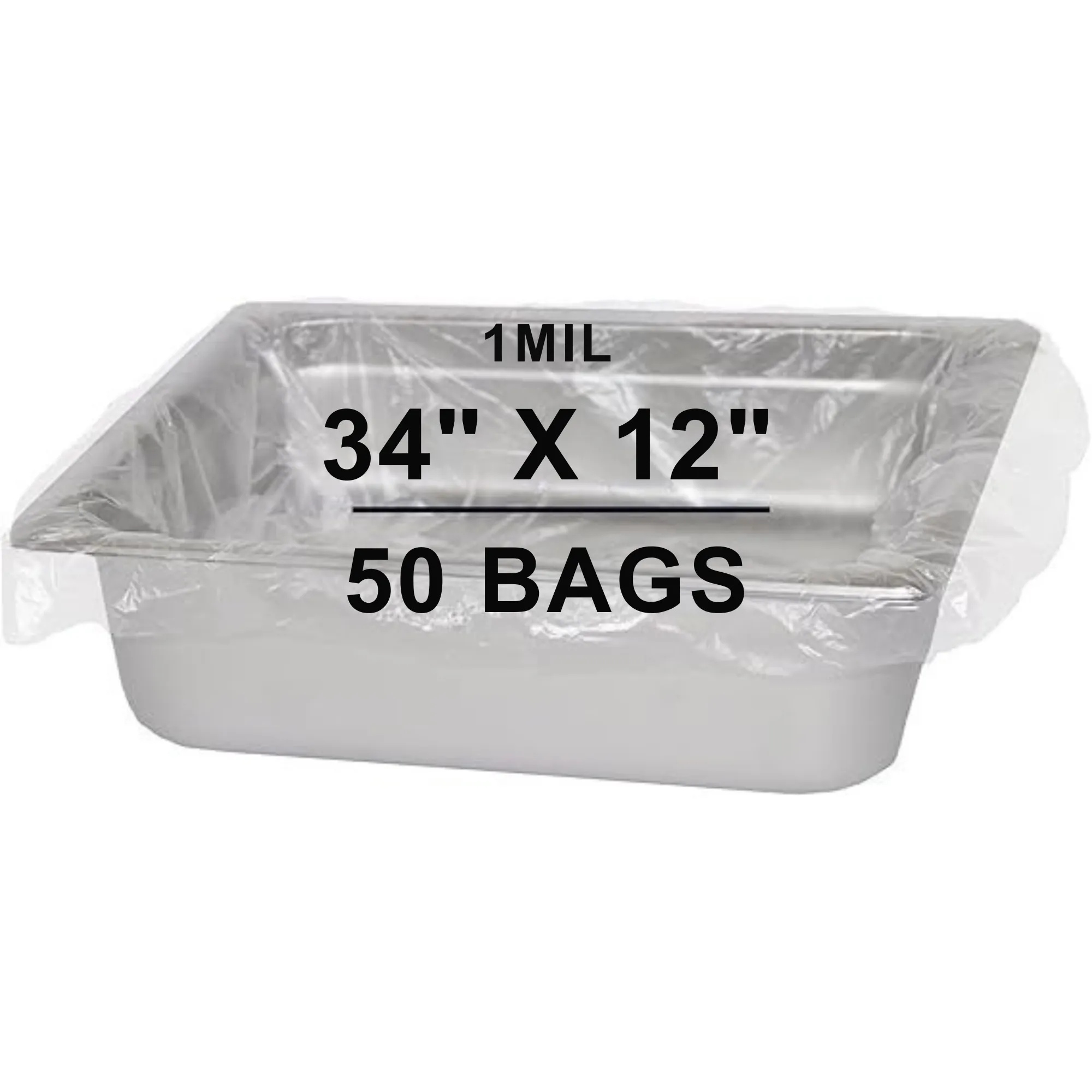 34X12 inches Pan Liners Poly Nylon 1 Mil Full Pan Shallow and Medium PN