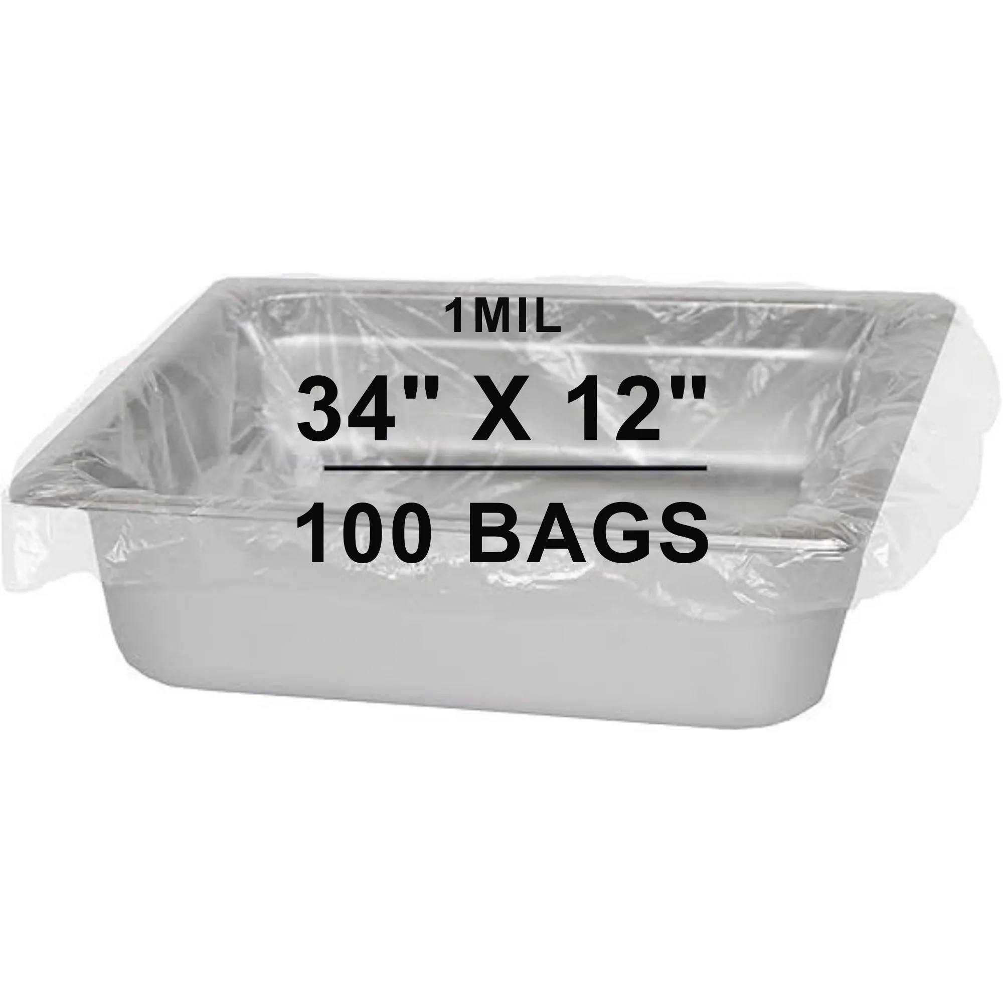34X12 inches Pan Liners Poly Nylon 1 Mil Full Pan Shallow and Medium PN