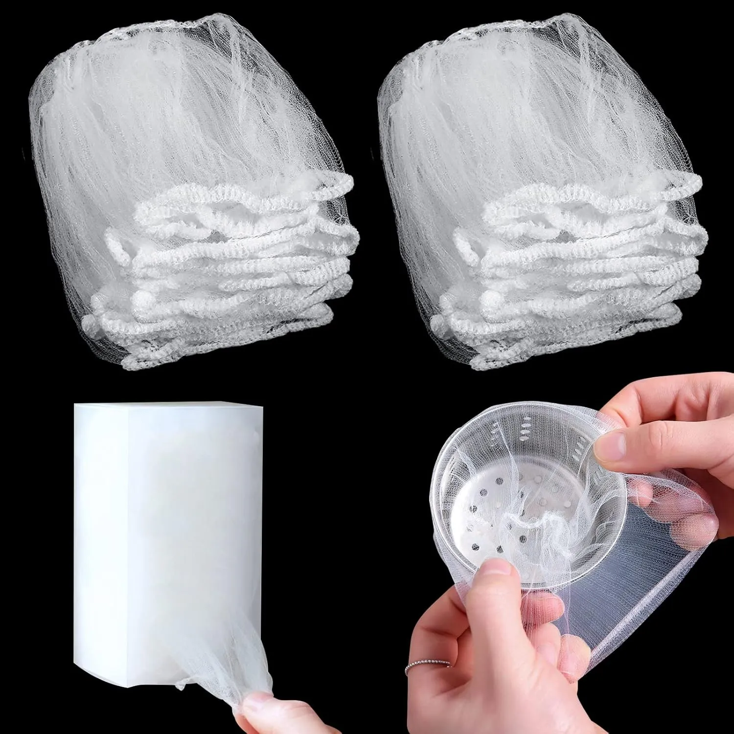 500 Pcs Kitchen Sink Strainer Mesh Bag, Disposable Sink Garbage Bags Kitchen Sink Mesh Bag Filter Basket Net for Collecting Kitchen Food Waste Leftover Garbage