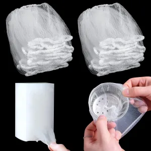 500 Pcs Kitchen Sink Strainer Mesh Bag, Disposable Sink Garbage Bags Kitchen Sink Mesh Bag Filter Basket Net for Collecting Kitchen Food Waste Leftover Garbage