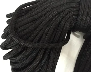 5/8 Inch by 200 Feet Black Double Braid Nylon Rope, Made in The USA