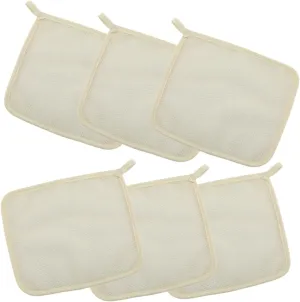 6pcs Nylon Body Scrub Towel Exfoliator Face Washcloth Quick Dry Bath Towel Random Color