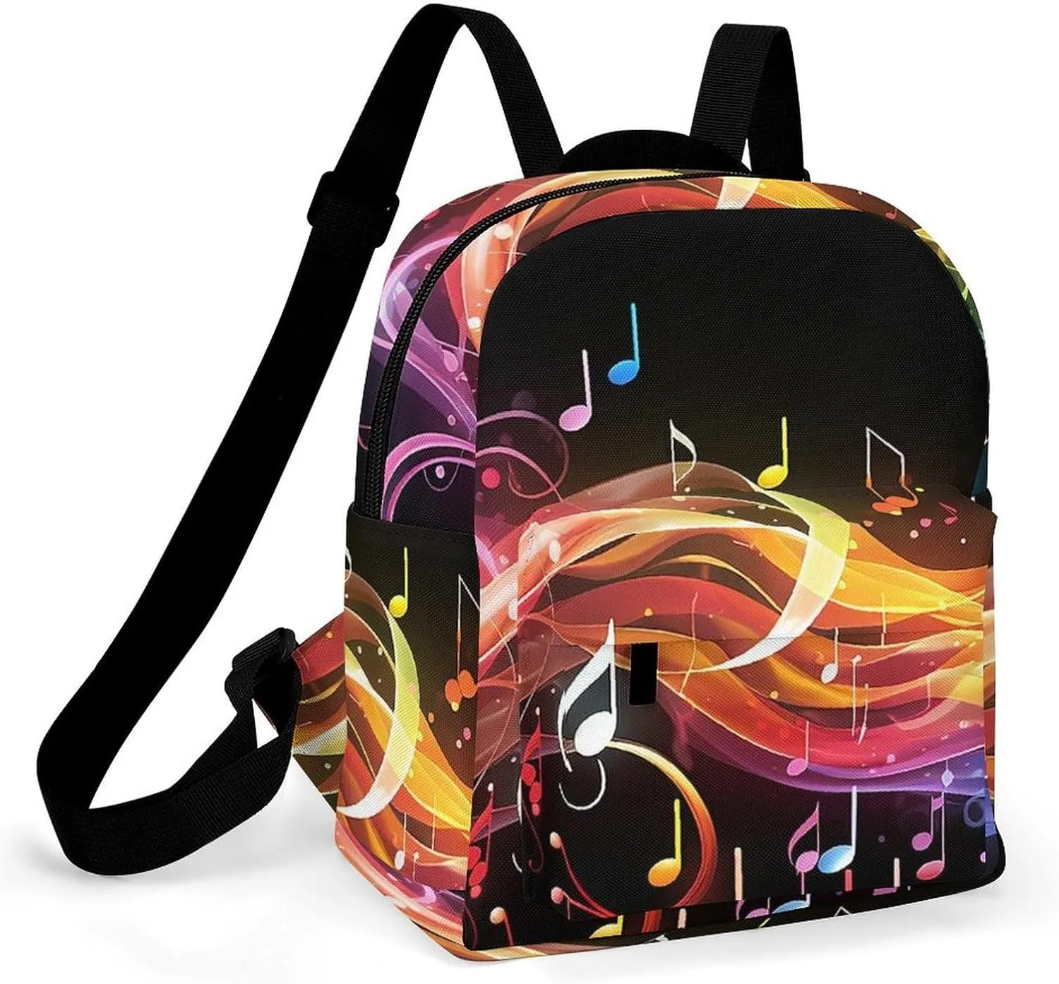 A Gym Artifact, The Canvas Rainbow Musical Note Melody Printed Yoga Storage Bag Is Durable, Wear-resistant And Does Not Strangle Shoulders. It Is Suitable for Both Men And Women