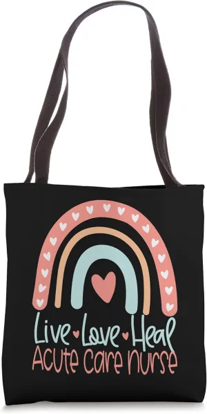 Acute Care Nurse Boho Rainbow Tote Bag