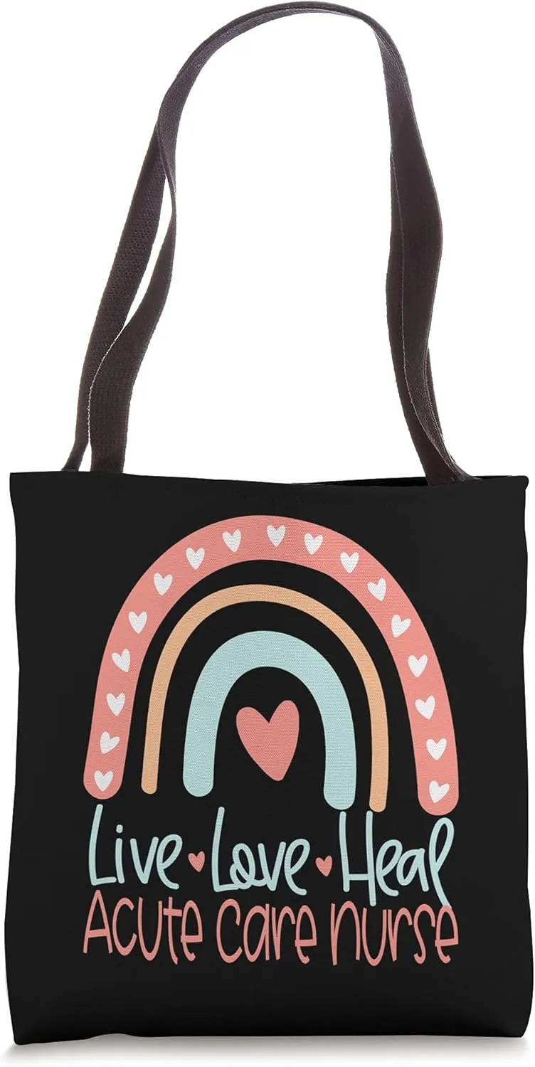 Acute Care Nurse Boho Rainbow Tote Bag