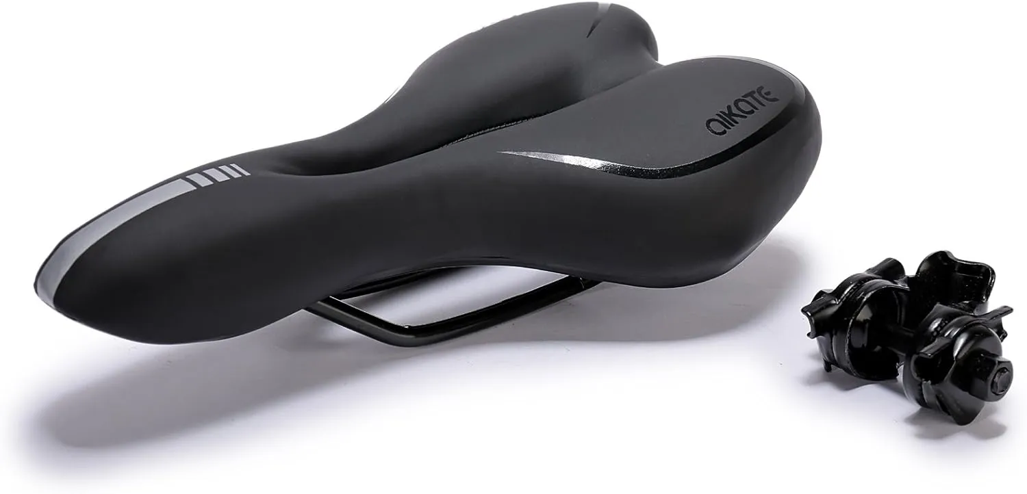 AIKATE Comfortable Bike Saddle, Road Mountain MTB Gel Bicycle Seat for Men and Women, Provides Great Comfort for Riding Bike