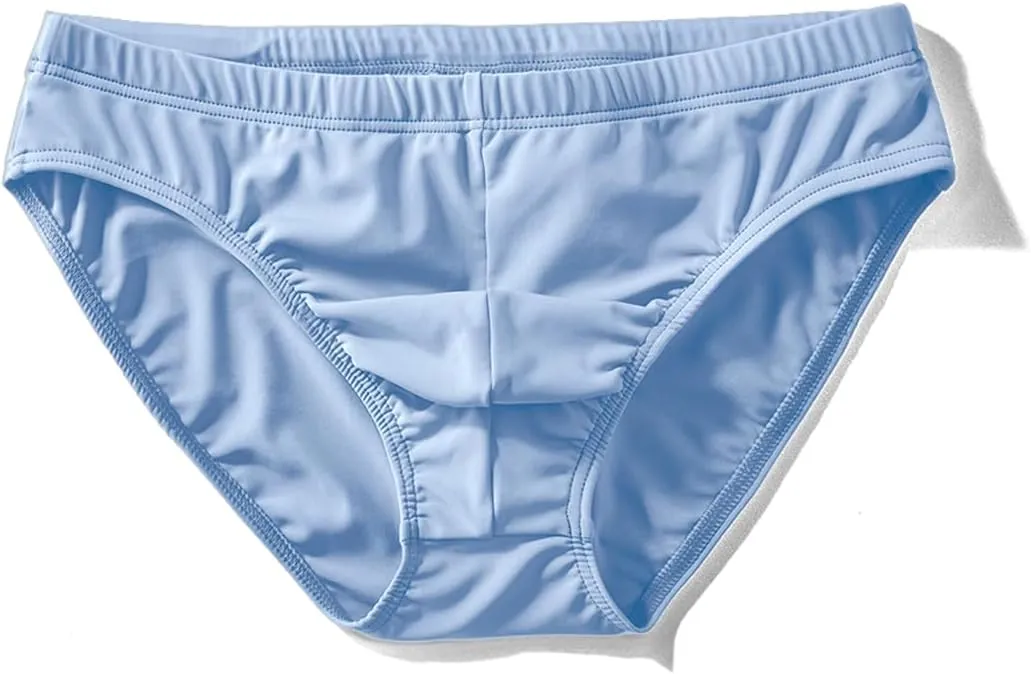 AIMPACT Mens Vintage Swim Briefs Sexy Bikini Swimwear Quick Dry Retro Swimsuit with Drawstring