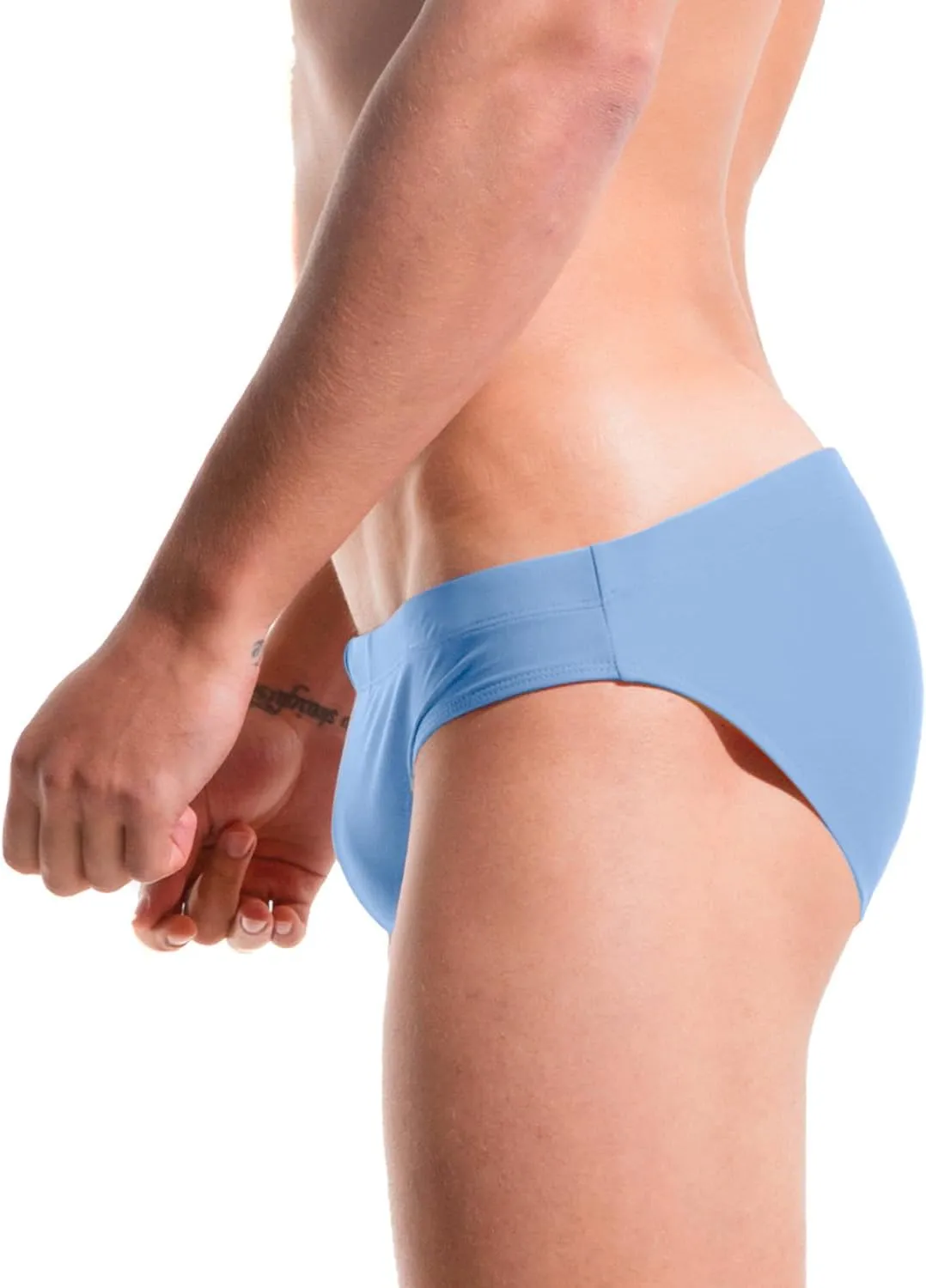 AIMPACT Mens Vintage Swim Briefs Sexy Bikini Swimwear Quick Dry Retro Swimsuit with Drawstring