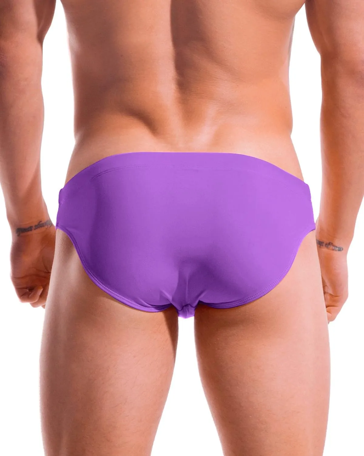 AIMPACT Mens Vintage Swim Briefs Sexy Bikini Swimwear Quick Dry Retro Swimsuit with Drawstring