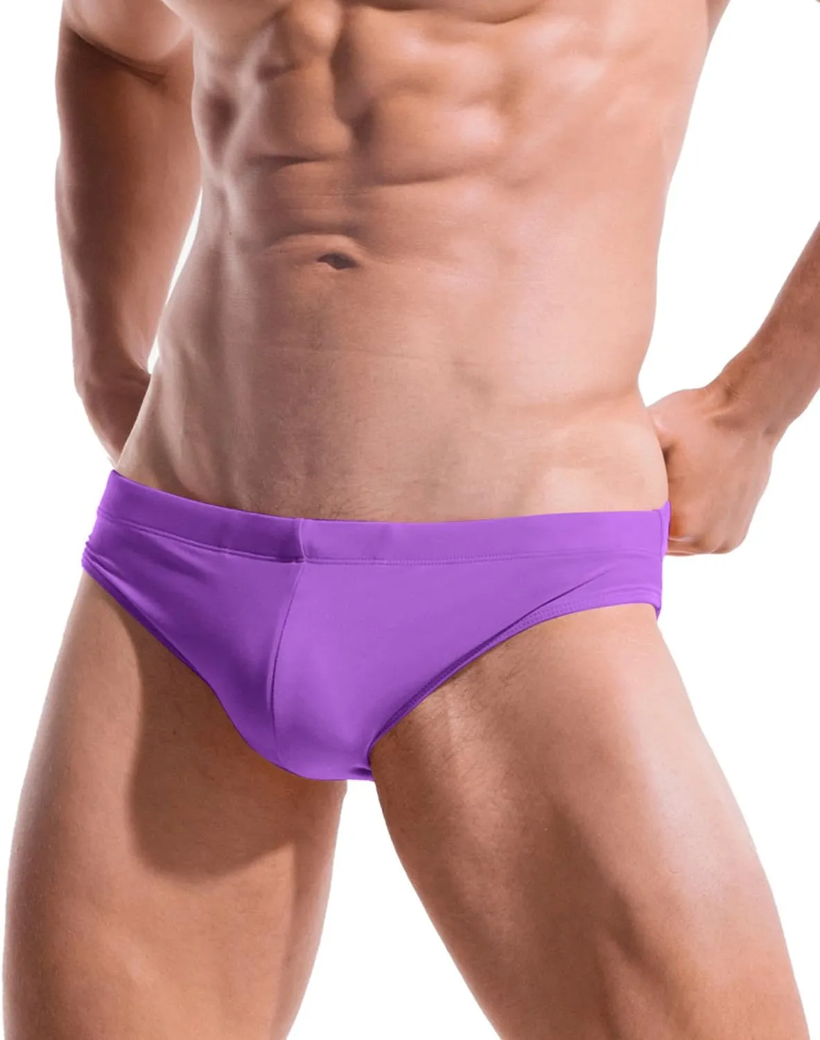 AIMPACT Mens Vintage Swim Briefs Sexy Bikini Swimwear Quick Dry Retro Swimsuit with Drawstring