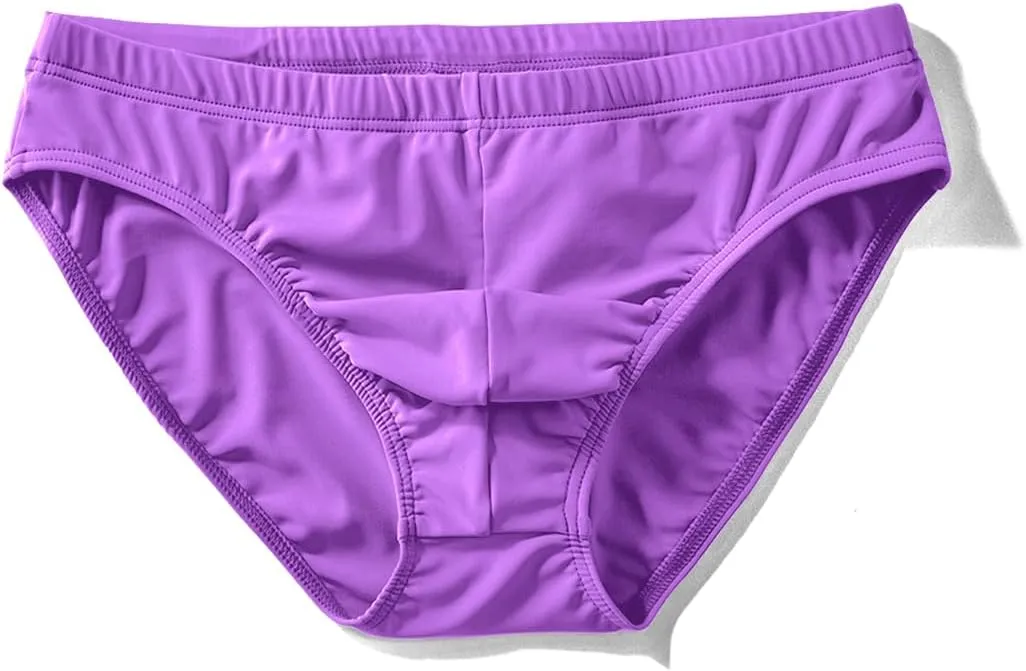AIMPACT Mens Vintage Swim Briefs Sexy Bikini Swimwear Quick Dry Retro Swimsuit with Drawstring