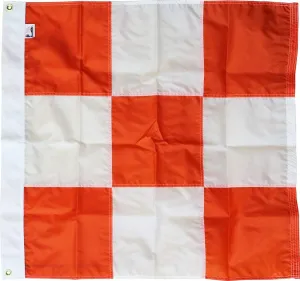 Airfield Vehicle Safety Flag (w/grommets) - 3 ft x 3 ft Nylon Flag