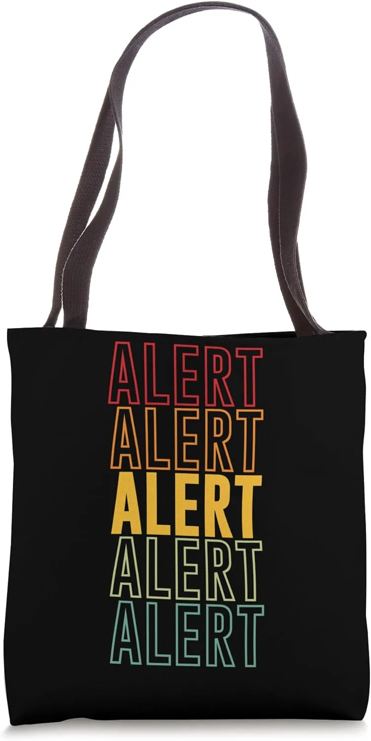 Alert Rainbow Tote Bag