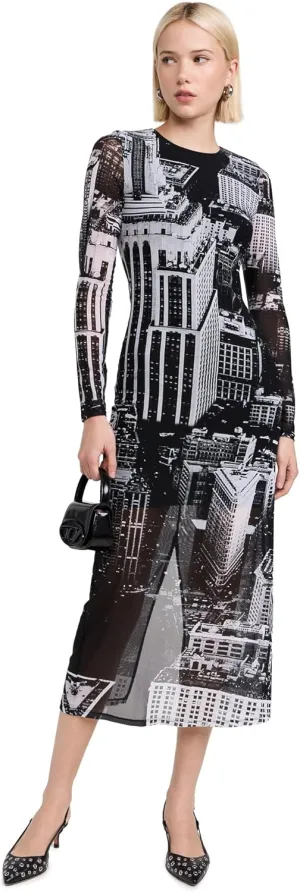 alice   olivia Women's Delora Midi Dress