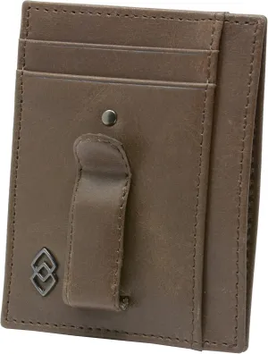 Alpine Swiss Double Diamond Mens RFID Money Clip Front Pocket Wallet Gray