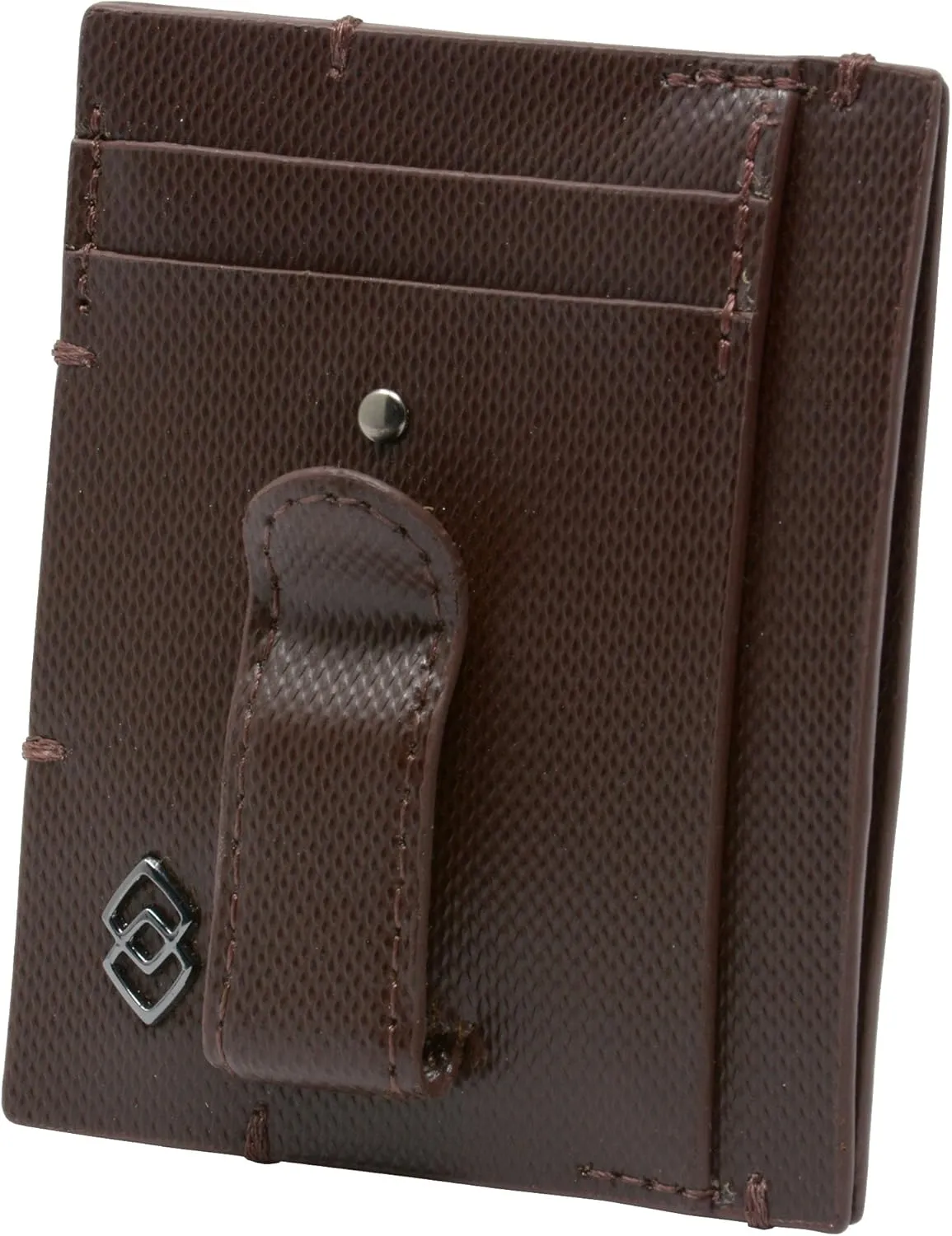 Alpine Swiss Double Diamond Mens RFID Money Clip Front Pocket Wallet
