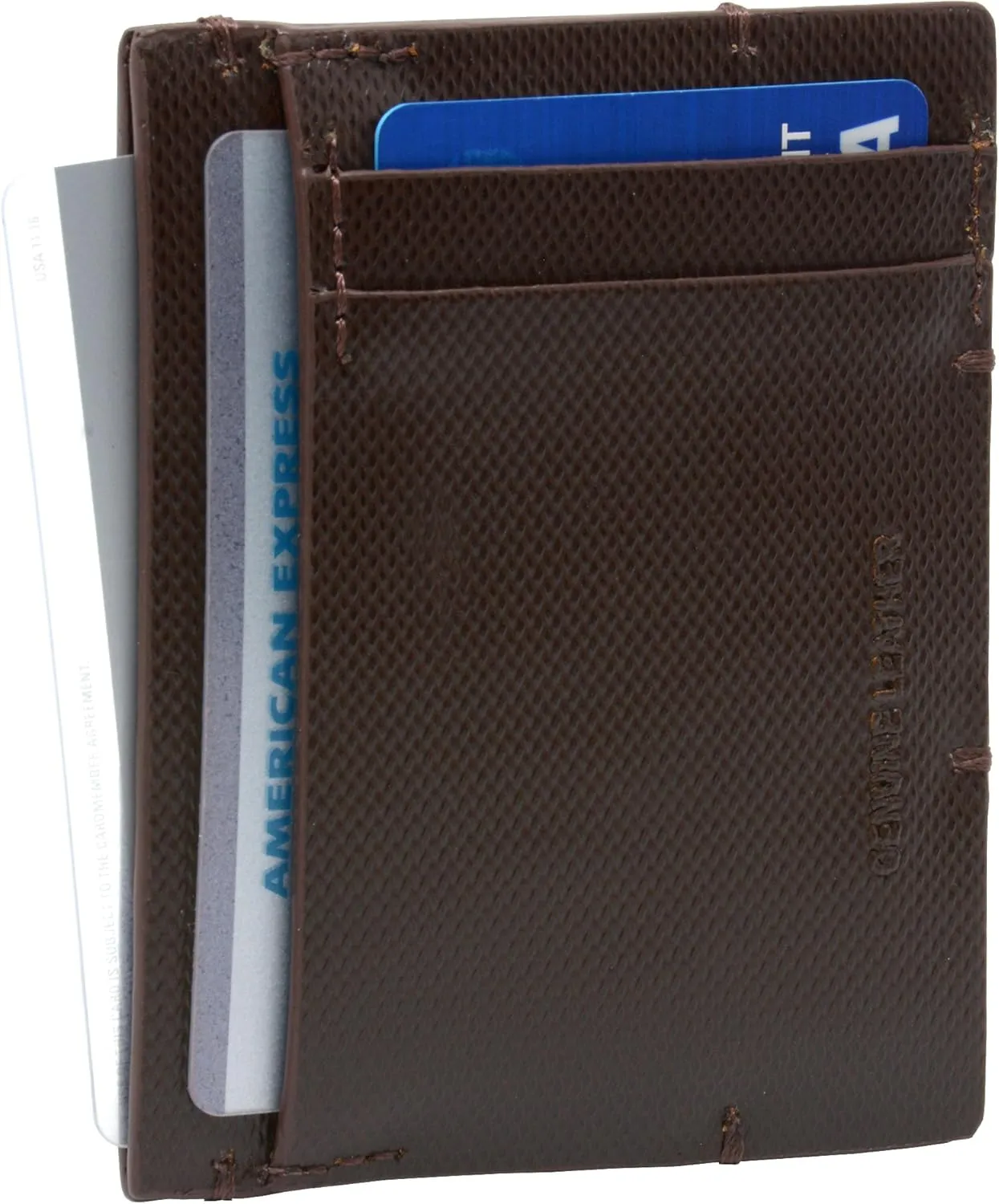 Alpine Swiss Double Diamond Mens RFID Money Clip Front Pocket Wallet