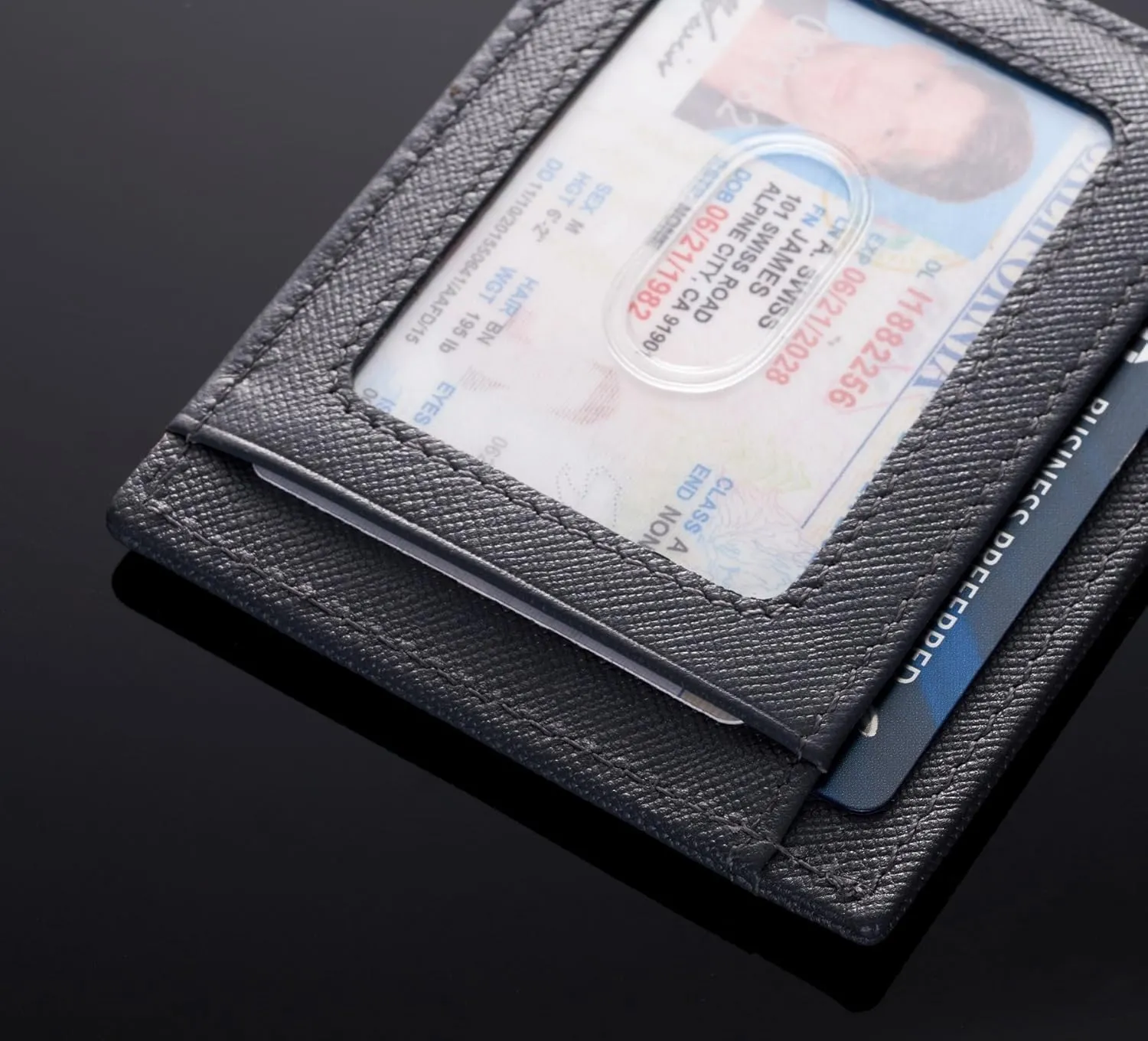 Alpine Swiss RFID Front Pocket Wallet ID Card Case