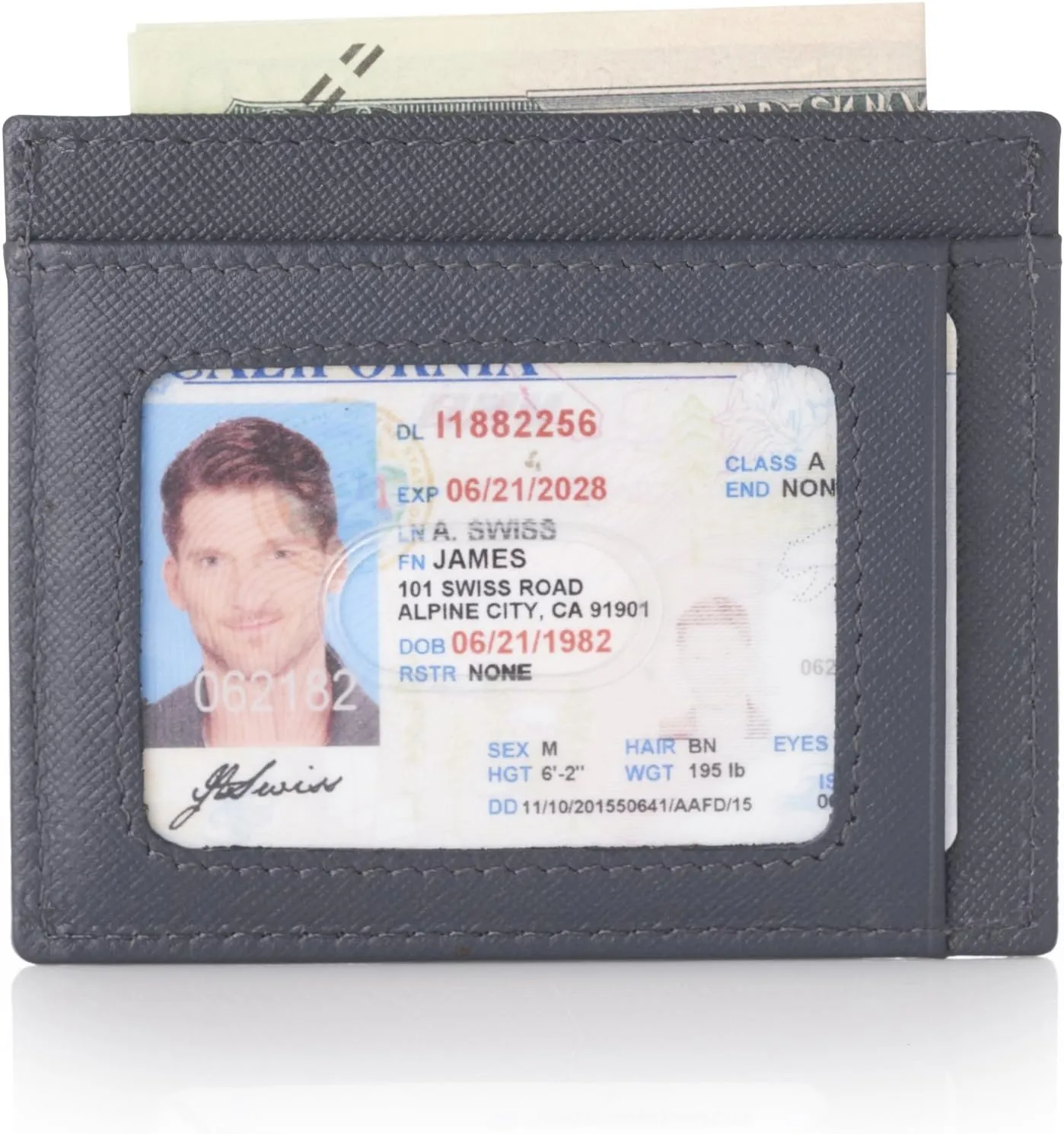 Alpine Swiss RFID Front Pocket Wallet ID Card Case