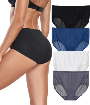 ANLIQI Quick Dry Underwear for Women Travel Panties Pack Nylon Hipster Panty Soft&Lightweight Bikini Brief Stay Fresh Undies