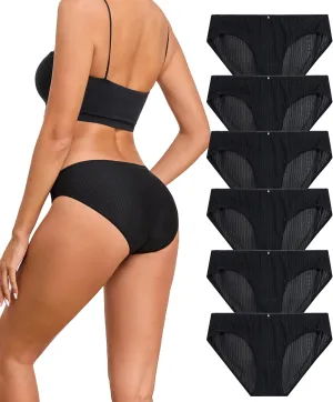ANLIQI Quick Dry Underwear for Women Travel Panties Pack Nylon Hipster Panty Soft&Lightweight Bikini Brief Stay Fresh Undies