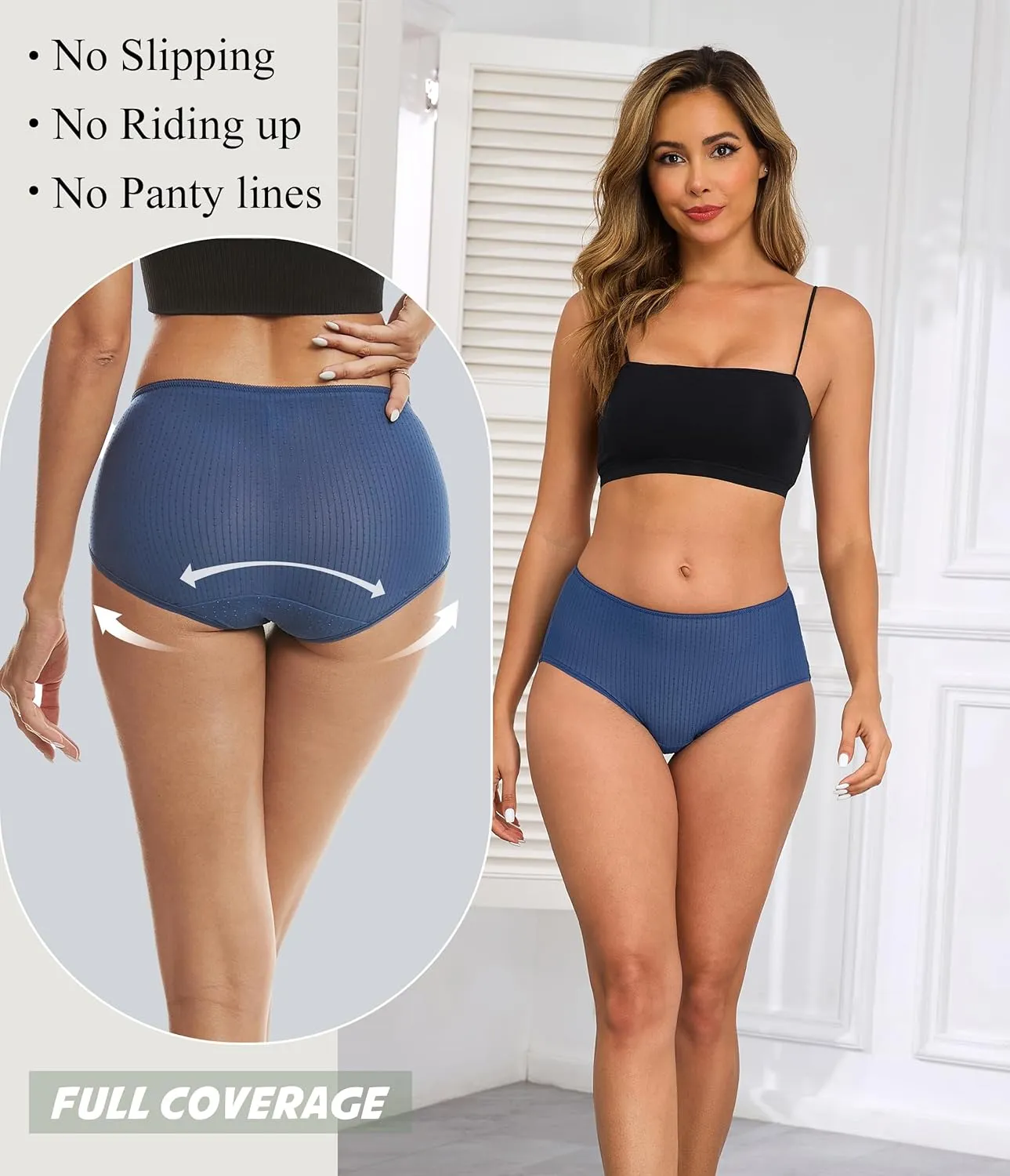 ANLIQI Quick Dry Underwear for Women Travel Panties Pack Nylon Hipster Panty Soft&Lightweight Bikini Brief Stay Fresh Undies