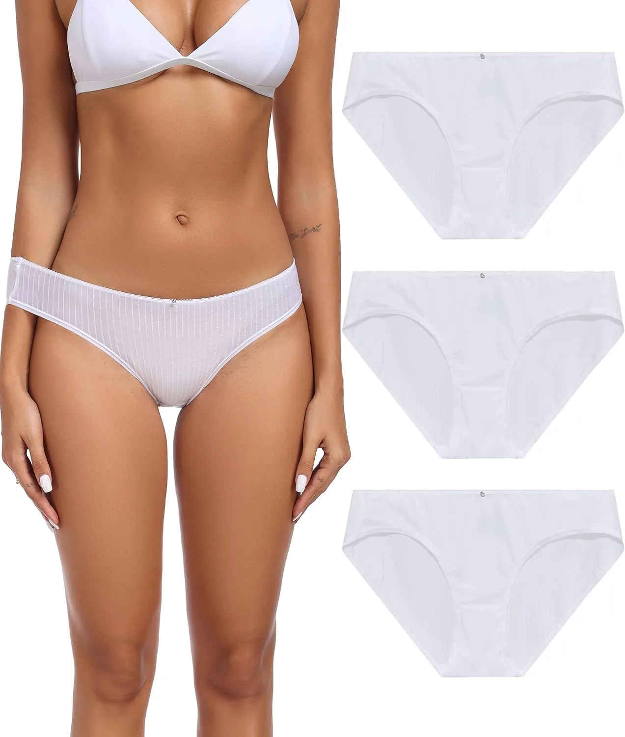 ANLIQI Quick Dry Underwear for Women Travel Panties Pack Nylon Hipster Panty Soft&Lightweight Bikini Brief Stay Fresh Undies
