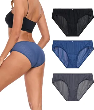 ANLIQI Quick Dry Underwear for Women Travel Panties Pack Nylon Hipster Panty Soft&Lightweight Bikini Brief Stay Fresh Undies