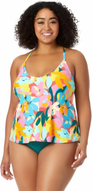 Anne Cole Plus Size Easy Tri Tankini Multi 24W