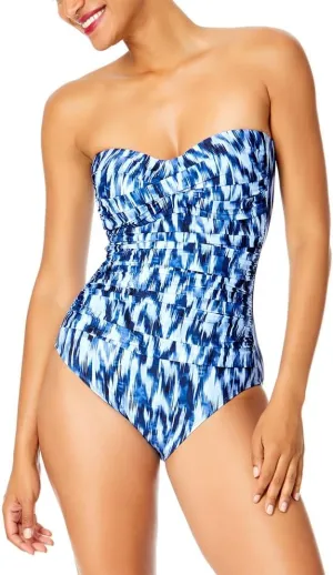 Anne Cole Twist Front Shirred One-Piece