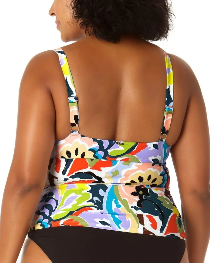 Anne Cole Womens Plus Underwie Nylon Tankini Swim Top