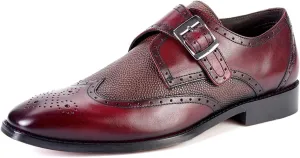 Anthony Veer Delano One Single Monk Dress Shoes for Men | Full Grain Calfskin Leather | Strap-On | Blake Construction | Ortholite Cushion Comfort | Full Grain Calfskin Leather Upper