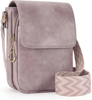 APHISON Small Crossbody Bags for Women Trendy, Leather Phone Wallet Purses Handbags Card Slots with Adjustable Guitar Strap