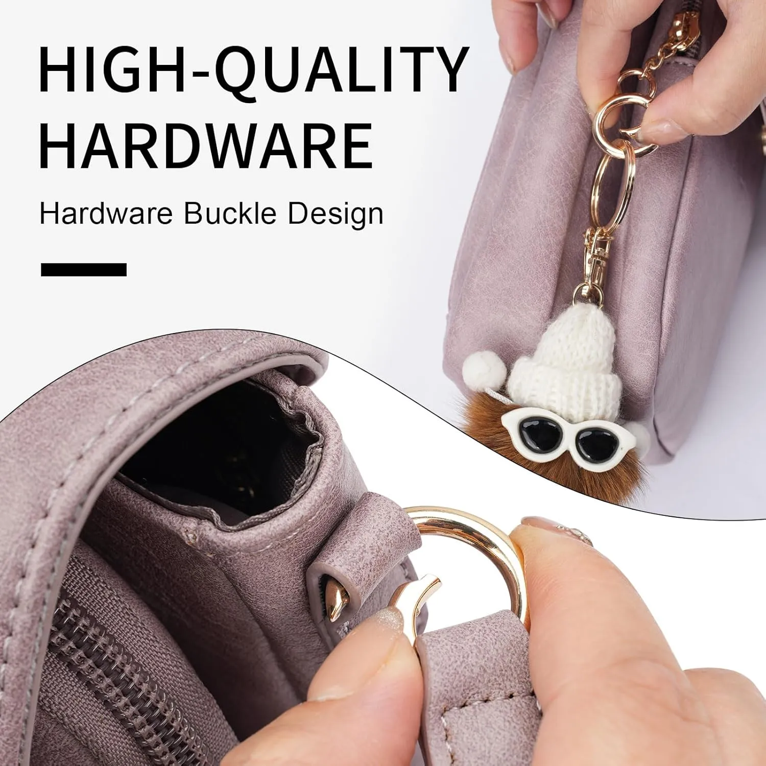 APHISON Small Crossbody Bags for Women Trendy, Leather Phone Wallet Purses Handbags Card Slots with Adjustable Guitar Strap
