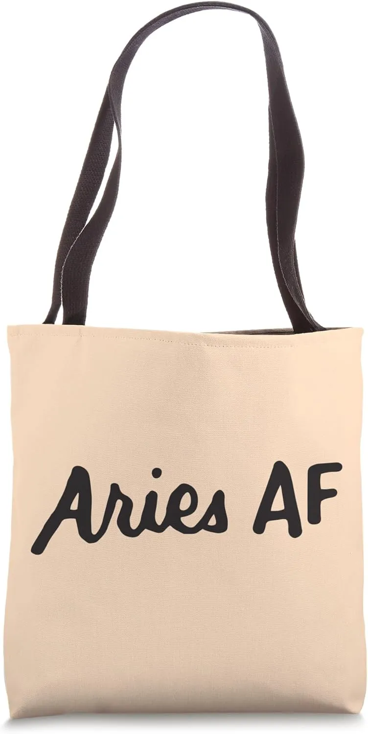 Aries AF Astrology Zodiac Sign March April Birthday Gifts Tote Bag