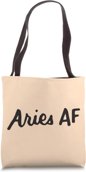 Aries AF Astrology Zodiac Sign March April Birthday Gifts Tote Bag