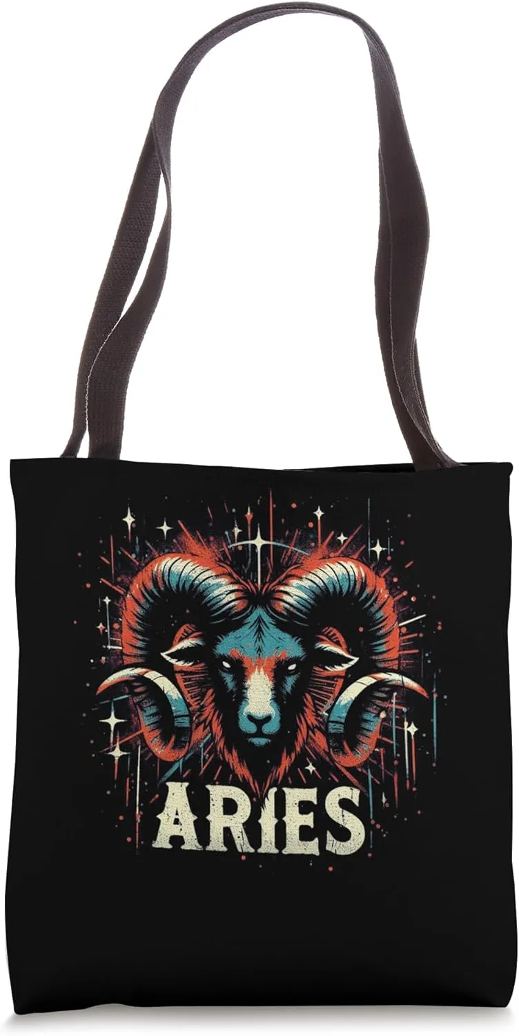 Aries Zodiac Sign Astrology Born In March April Birthday Tote Bag
