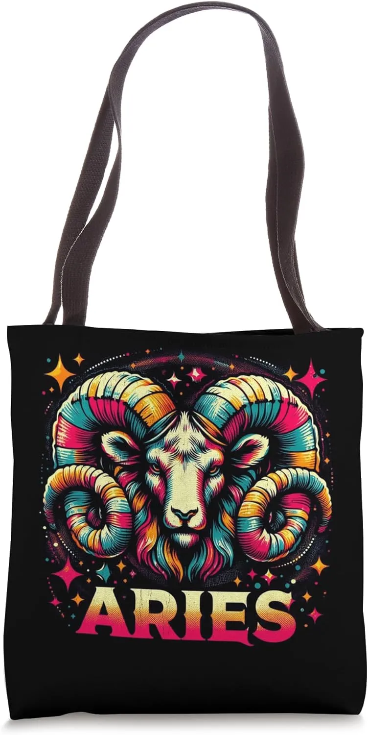 Aries Zodiac Sign Astrology Born In March April Birthday Tote Bag