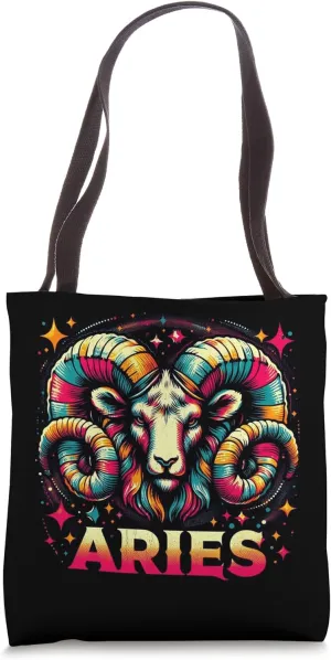 Aries Zodiac Sign Astrology Born In March April Birthday Tote Bag