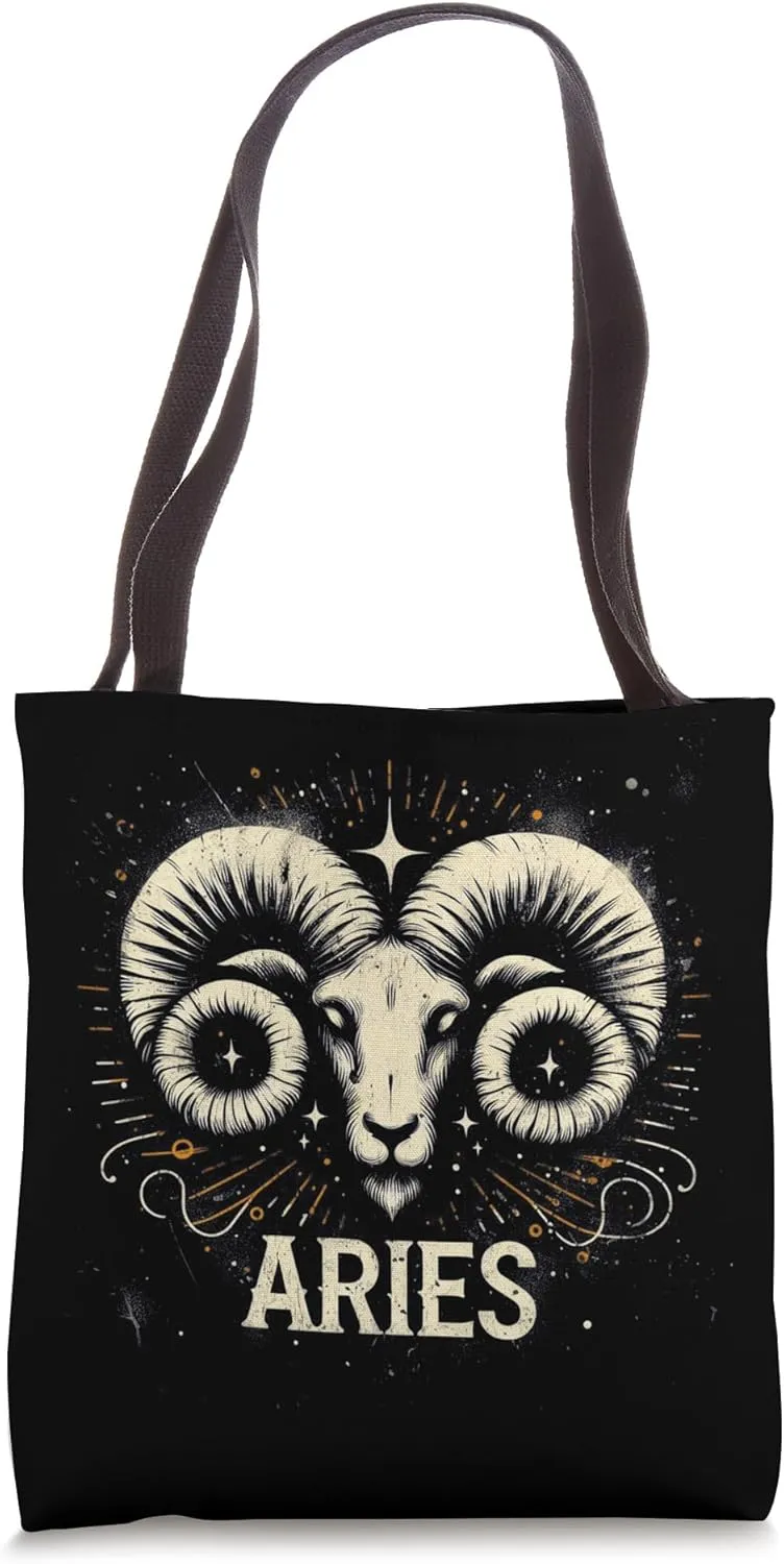 Aries Zodiac Sign Astrology Born In March April Birthday Tote Bag