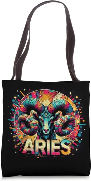 Aries Zodiac Sign Astrology Born In March April Birthday Tote Bag