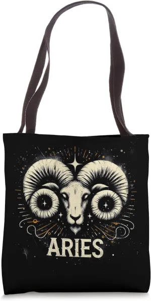 Aries Zodiac Sign Astrology Born In March April Birthday Tote Bag