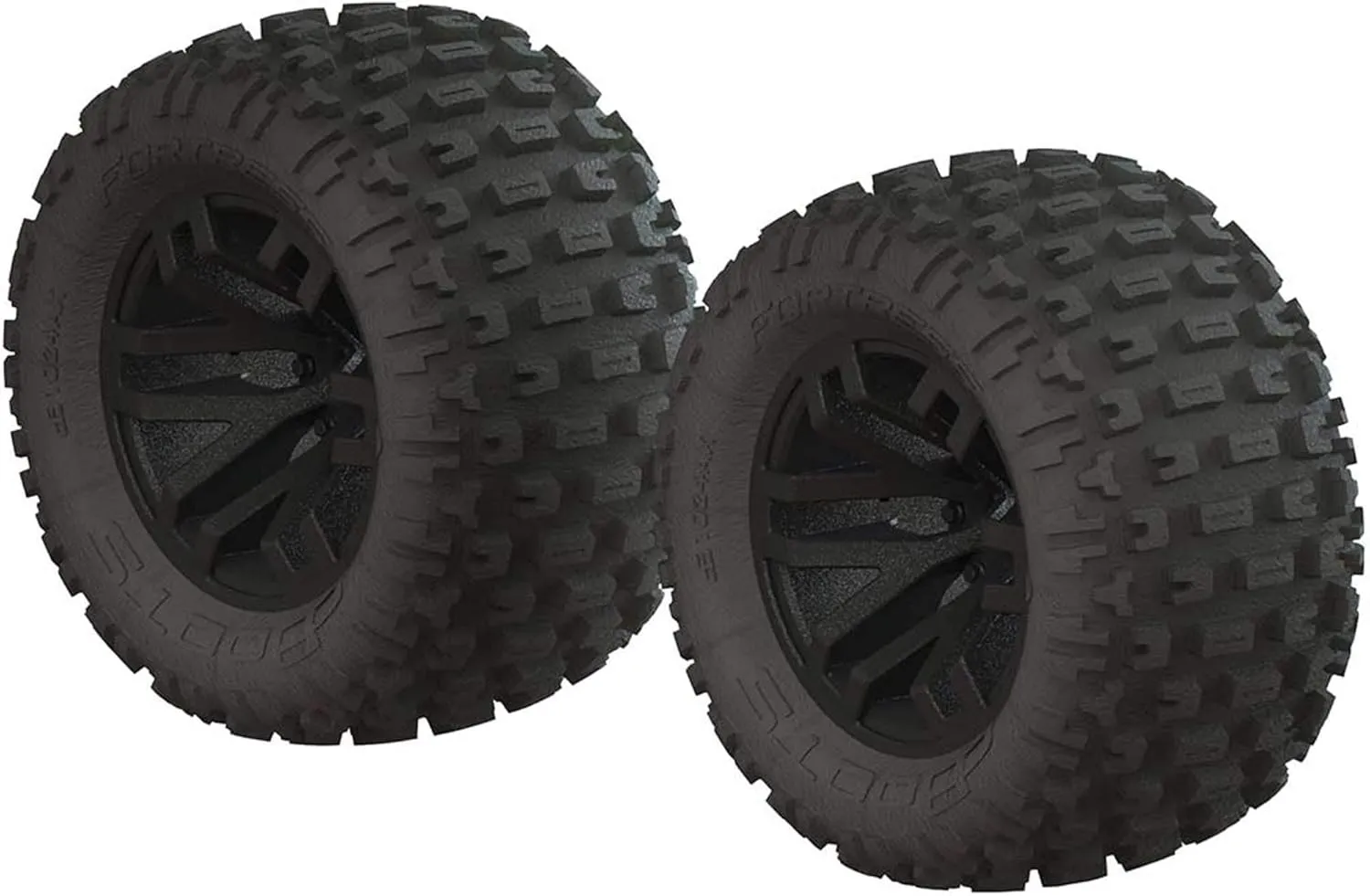 ARRMA 1/10 dBoots Fortress MT 2.2/3.0 Pre-Mounted Tires, 14mm Hex, Black (2), ARAC9632